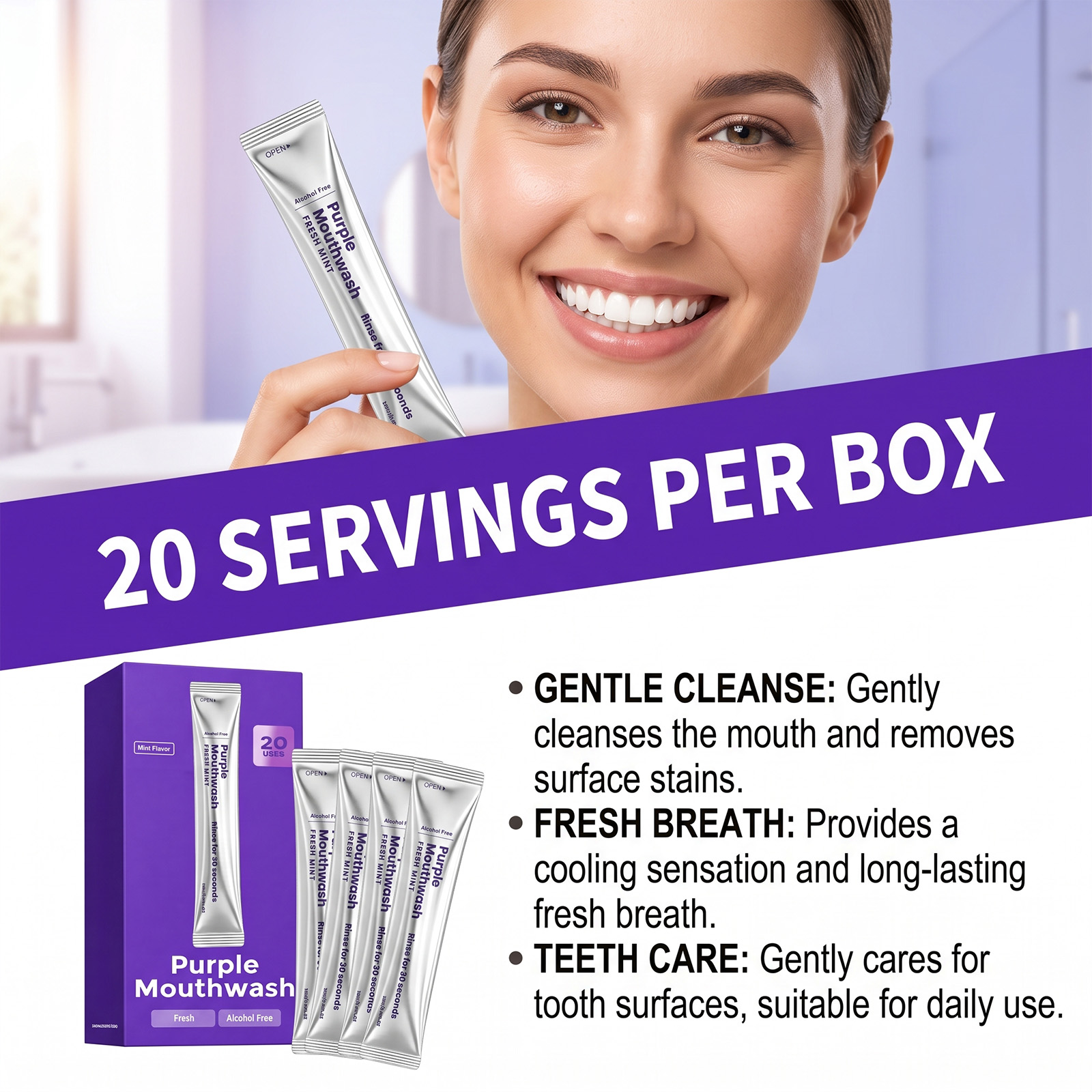 Набор из 20 штук: Мгновенный о – обзор и цена Teeth Whitening Mouthwash